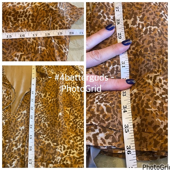 NEW Paige Tia Silk Belted Ruffle Leopard Animal Print Caramel Spice Mini Dress L - Picture 13 of 16